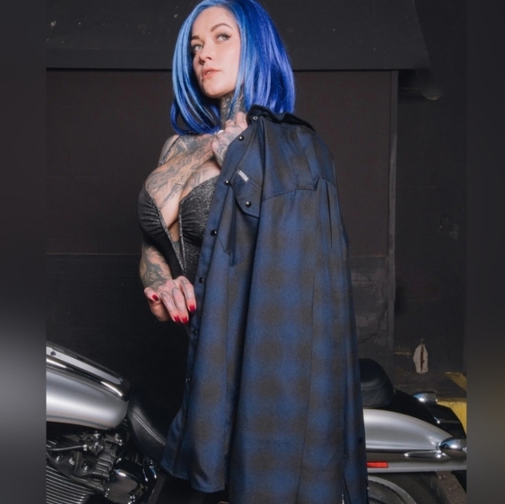DIXXON Flannel MIDNIGHT 10YR Women's Flannel Shirt L